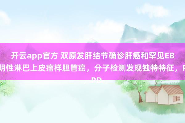 开云app官方 双原发肝结节确诊肝癌和罕见EBV阴性淋巴上皮瘤样胆管癌，分子检测发现独特特征，PD