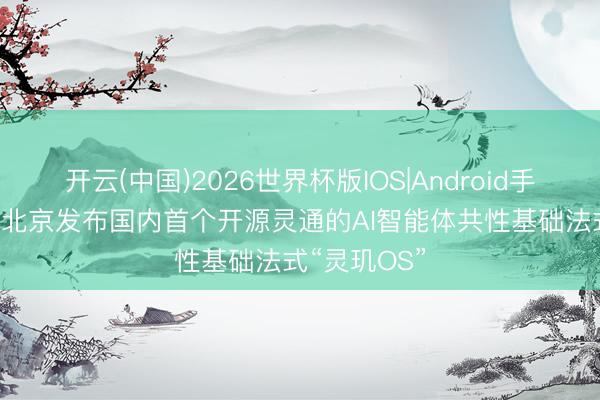 开云(中国)2026世界杯版IOS|Android手机app下载 北京发布国内首个开源灵通的AI智能体共性基础法式“灵玑OS”