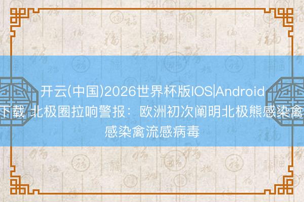 开云(中国)2026世界杯版IOS|Android手机app下载 北极圈拉响警报：欧洲初次阐明北极熊感染禽流感病毒