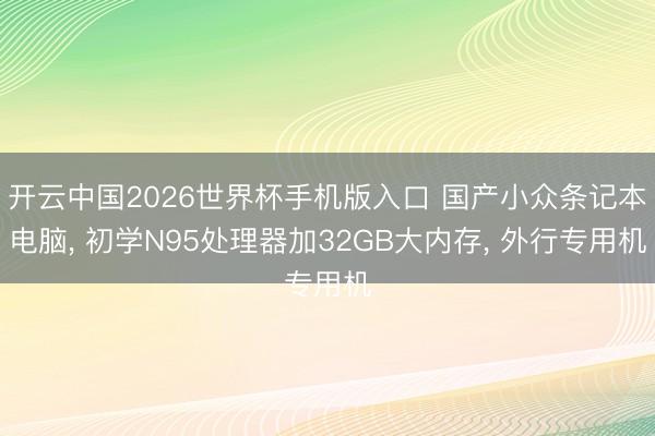 开云中国2026世界杯手机版入口 国产小众条记本电脑, 初学N95处理器加32GB大内存, 外行专用机